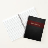 Carnet Cuir rouge et noir sur mesure (Intérieur)