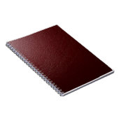 Carnet Cuir rouge foncé texturé (Côté Droit)