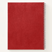 Carnet Cuir rouge moderne (Dos)