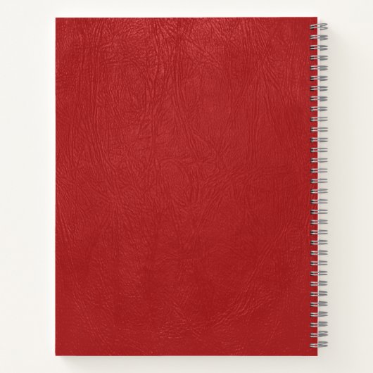 Carnet Cuir rouge moderne (Dos)