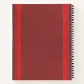 Carnet Cuir rouge monochromatique (Dos)
