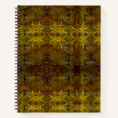 Carnet cuir synthétique et couture dorée 001 (Devant)