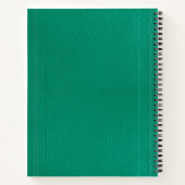 Carnet Cuir vert monochromatique (Dos)