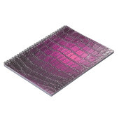 Carnet Cuir violet éclatant : gaufrage brillant. (Côté gauche)