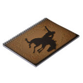 Carnet Cuir Western Sauvage Ouest Rustique Campagnard Cow (Côté gauche)
