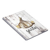 Carnet Cuisine de ferme blanche en bois rustique à l'ail (Côté Droit)