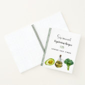 Carnet Cuisine de recettes aliments légumes végétariens (Intérieur)