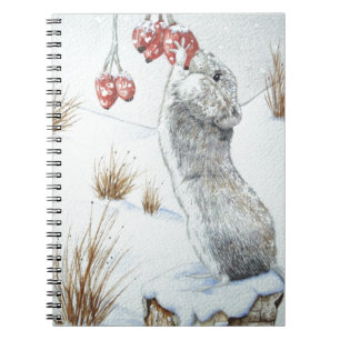 Carnet Cuisine des neiges de souris faune saisonnière