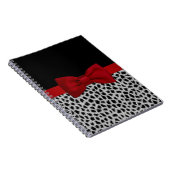 Carnet Cuisine élégante peau de léopard noir et blanc (Côté Droit)