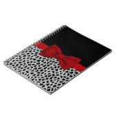 Carnet Cuisine élégante peau de léopard noir et blanc (Côté gauche)