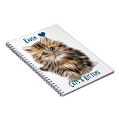 Carnet Cuisine Fluffy Kitten Aux Yeux Bleus (Côté Droit)