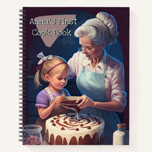 Carnet Cuisine Mère & Enfant, Custom 'Ma Première Recette (Devant)