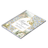 Carnet Cuisine Motif en mosaïque méditerranéenne d'olive (Côté gauche)