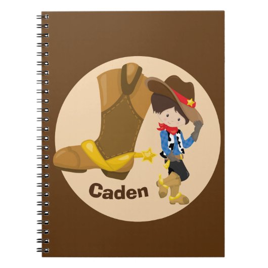 Carnet Cuisine Personnalisée Enfants Cowboy (Devant)