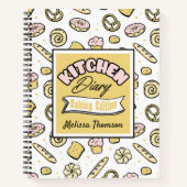 Carnet Cuisine rose jaune mignonne Édition de cuisson (Devant)