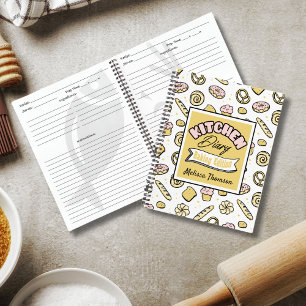 Carnet Cuisine rose jaune mignonne Édition de cuisson