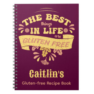Carnet Cuisine sans gluten personnalisée Celiac Coeliac