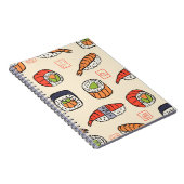 Carnet Cuisine sushi, design motif sans soudure. (Côté Droit)