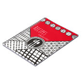 Carnet Cuisinier motif mixte crevette cuisinier (Côté gauche)