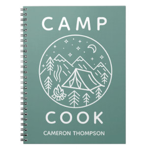 Carnet Cuisinier Personnalisé de Camp d'Été Vert