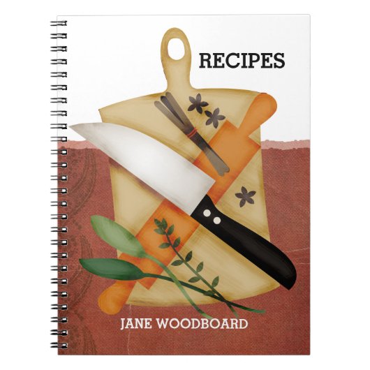 Carnet Cuisiniers couteaux roulants épices épices (Devant)