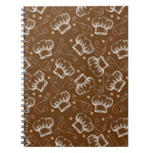 Carnet Cuisson du motif avec le casquette de chef