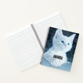Carnet Cuite Kitten blanc avec de beaux yeux bleus (Intérieur)
