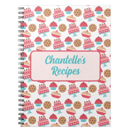 Carnet Cuite pastel girly cuisine gâteau dessert recette  (Devant)
