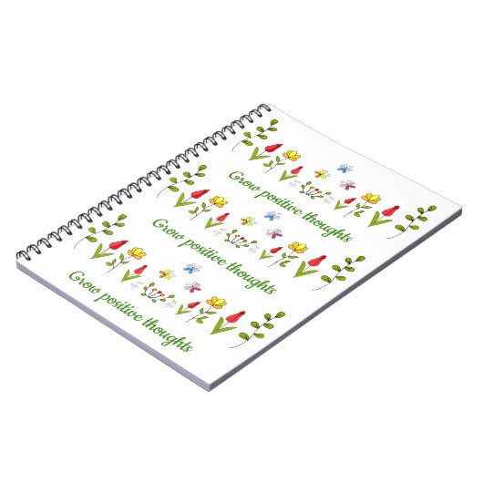 Carnet Cultiver des pensées positives fleurs (Côté gauche)