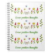 Carnet Cultiver des pensées positives fleurs (Devant)