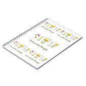 Carnet Cultiver des pensées positives fleurs   (Côté gauche)