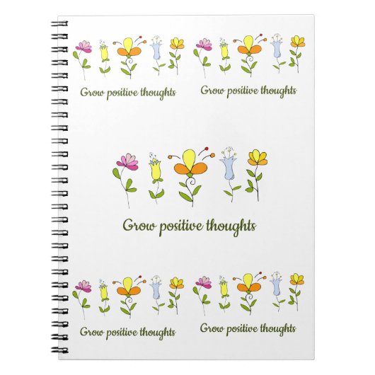 Carnet Cultiver des pensées positives fleurs   (Devant)