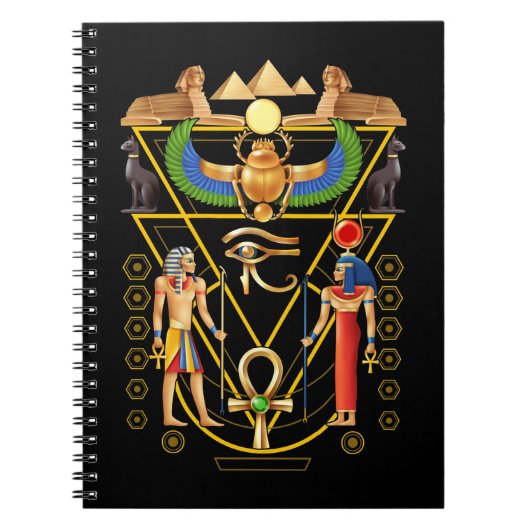 Carnet Culture égyptienne Scarab Artefact Ankh Horus Oeil (Devant)