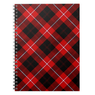 Carnet Cunningham Tartan rouge noir