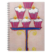 Carnet Cupcake Art Imprimer avec cerise et Arrière - plan (Devant)