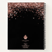 Carnet Cupcake Bakery Pastry Chef Glitter Drips Rose Gold (Dos)