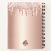 Carnet Cupcake Bakery Pastry Chef Glitter Drips Rose Gold (Dos)