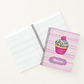 Carnet Cupcake rose mignon personnalisé (Intérieur)