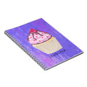 Carnet Cupcake sucré avec framboise sur le dessus (Côté Droit)