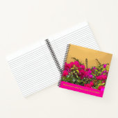 Carnet Curaçao aux fleurs roses chaudes (Intérieur)