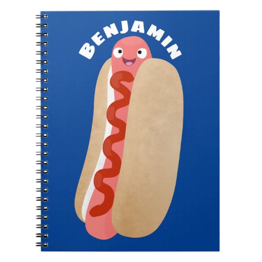 Carnet Curieux hot dog Weiner dessin animé (Devant)