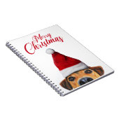 Carnet Curieux mignon chien drôle avec chapeau de Père No (Côté Droit)