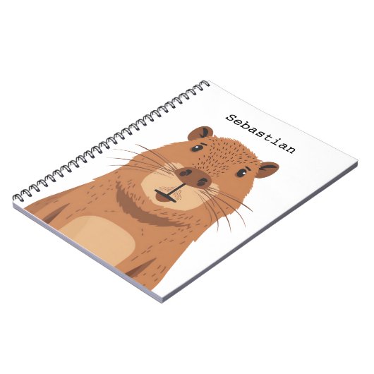 Carnet Curieux portrait Capybara (Côté gauche)