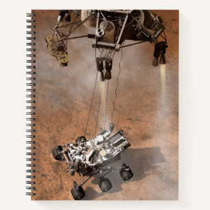 Carnet Curiosity Arrivant Sur La Surface Martienne.