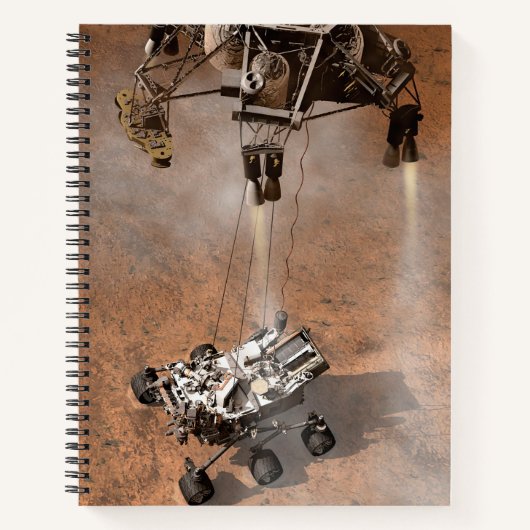 Carnet Curiosity Arrivant Sur La Surface Martienne. (Devant)