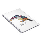 Carnet Curl crested aracari bird cartoon (Côté Droit)