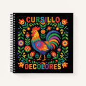 Carnet Cursillo DeColores Coq d'art populaire espagnol (Devant)