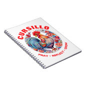 Carnet Cursillo Rooster with Roses Pray Reflect Grow (Côté Droit)