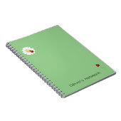 Carnet Curte Ladybug Flower gradient Nom personnalisé (Côté Droit)