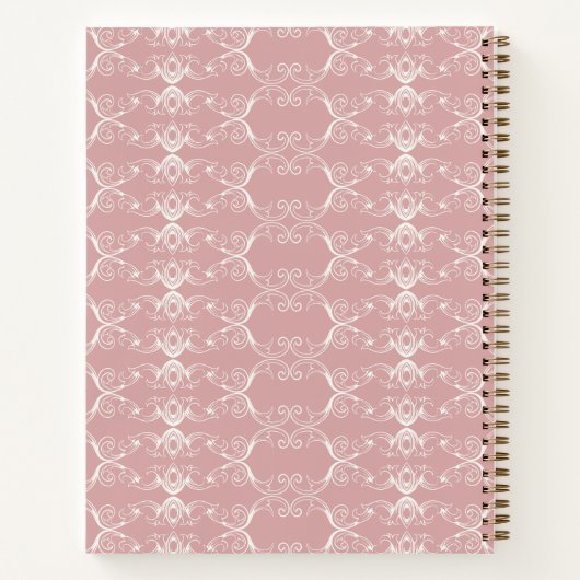 Carnet  Curved Vector Dusty Rose Design | Custom Name (Dos)